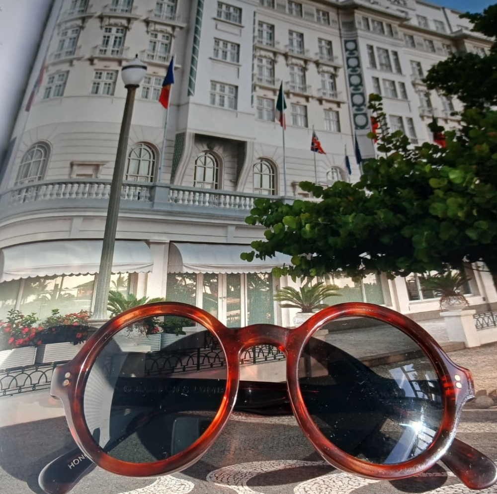 Vintg DKNY Bash & Lomb Round Tortoise Shell Sunglasses.